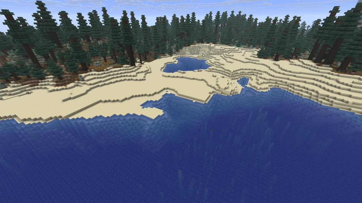 Plage dans Minecraft