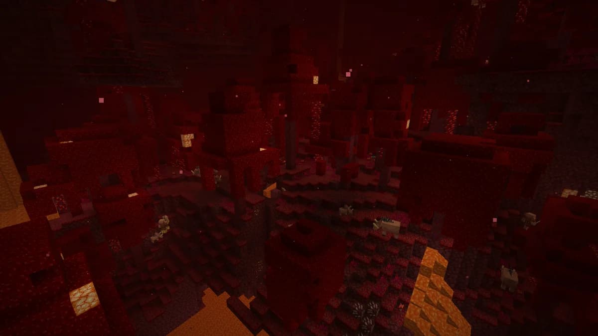 Forêt carmin dans Minecraft
