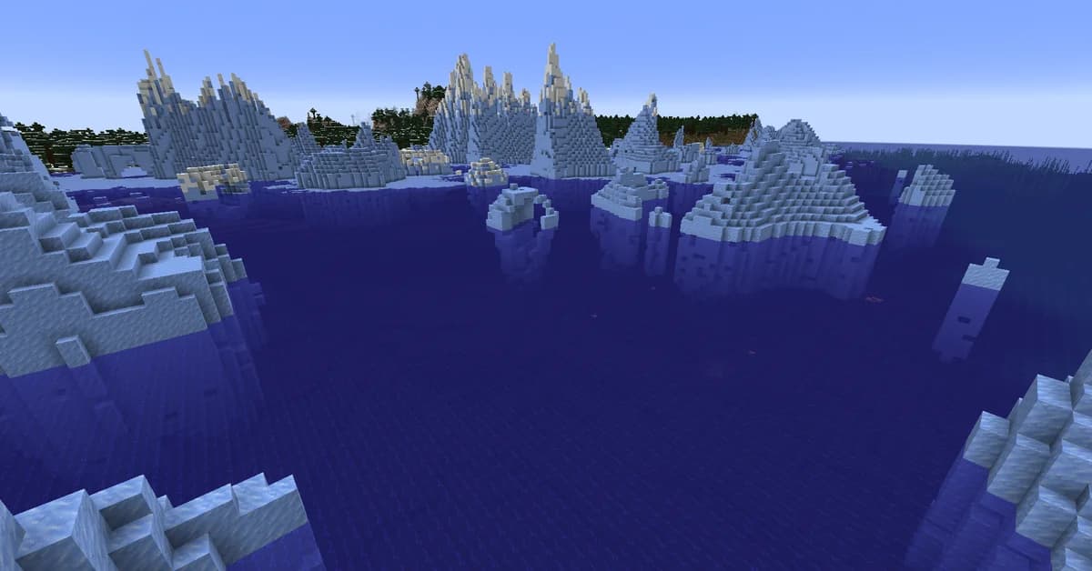 Océan gelé profond dans Minecraft
