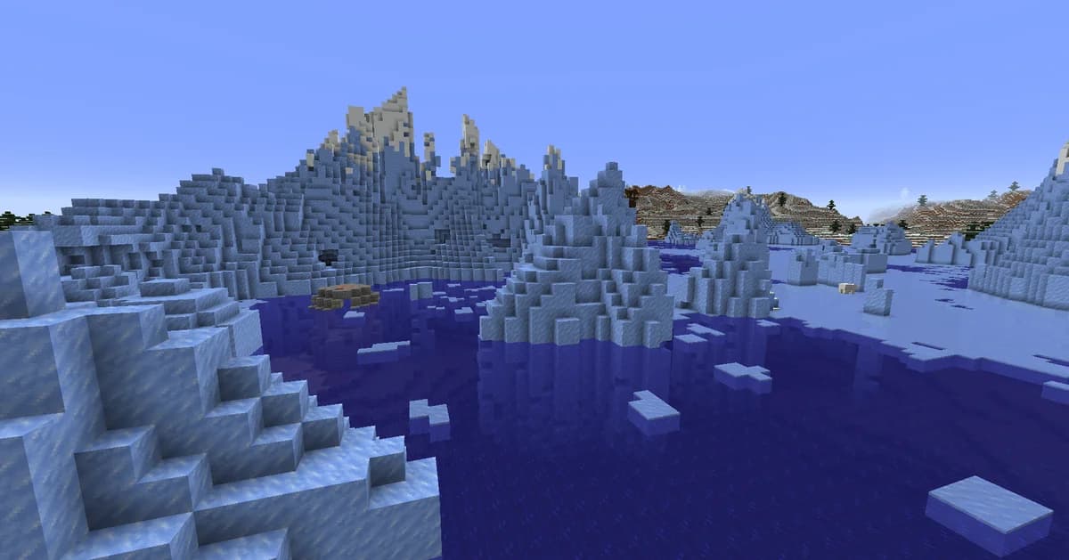 Océan gelé dans Minecraft