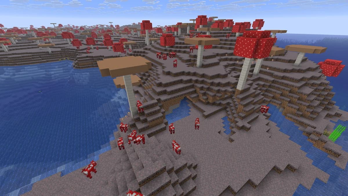 Champs de champignons dans Minecraft