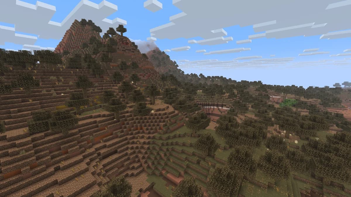 Badlands boisées dans Minecraft