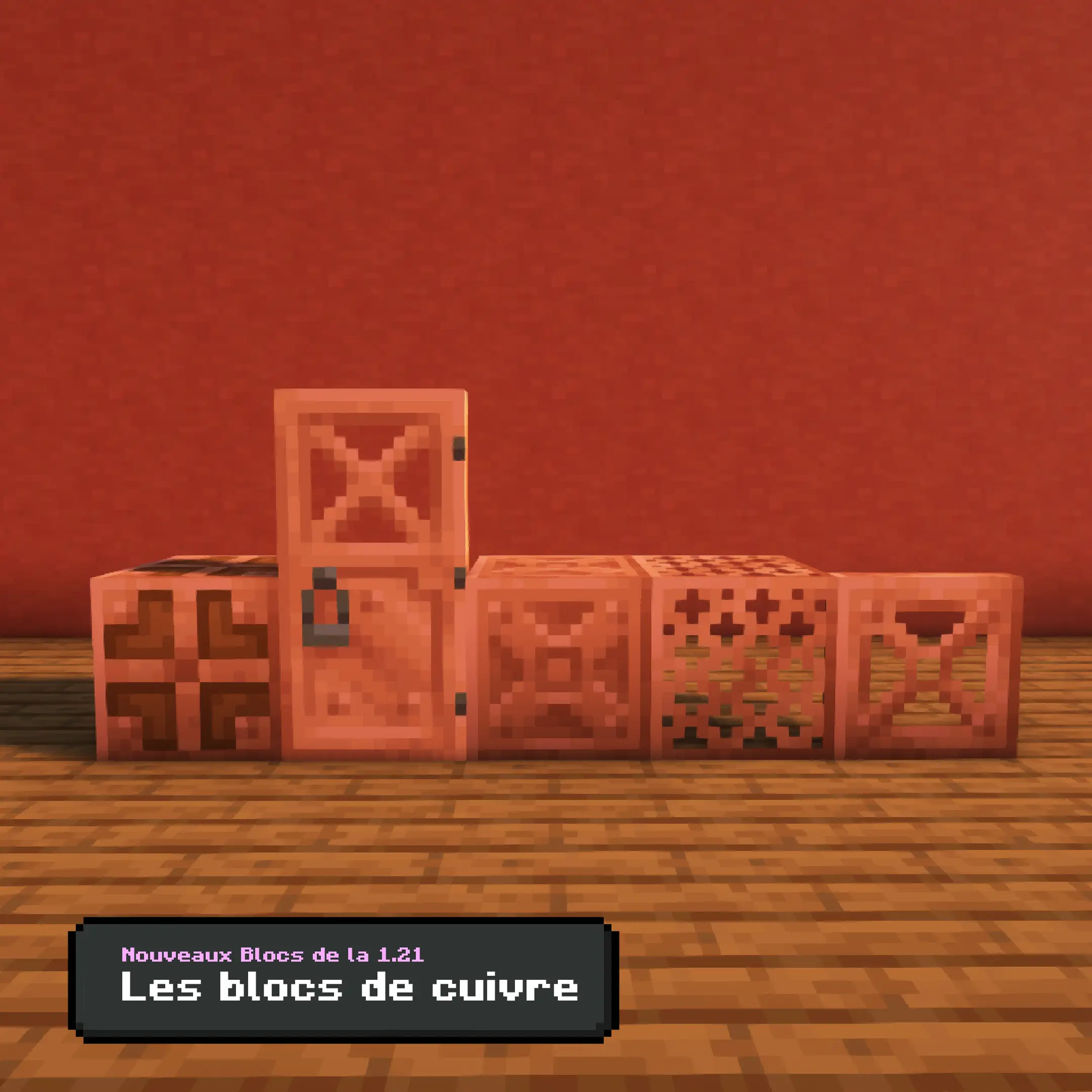 Nouveaux blocs de cuivre 1.21 dans les chambres des épreuves