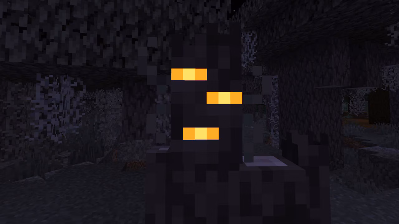 Image du nouveau mob Minecraft : Le grinceur