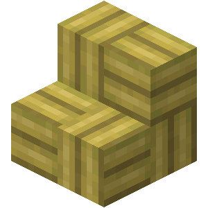 Escalier en mosaïque de bambou Minecraft