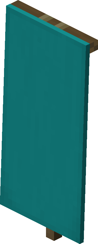 Bannière cyan Minecraft