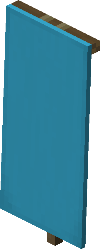 Bannière bleu clair Minecraft