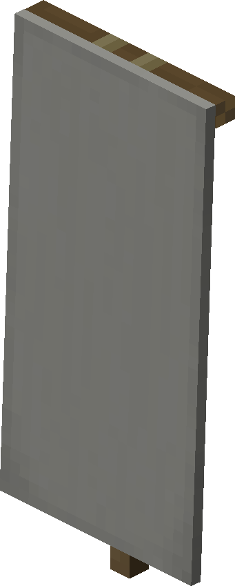 Bannière gris clair Minecraft