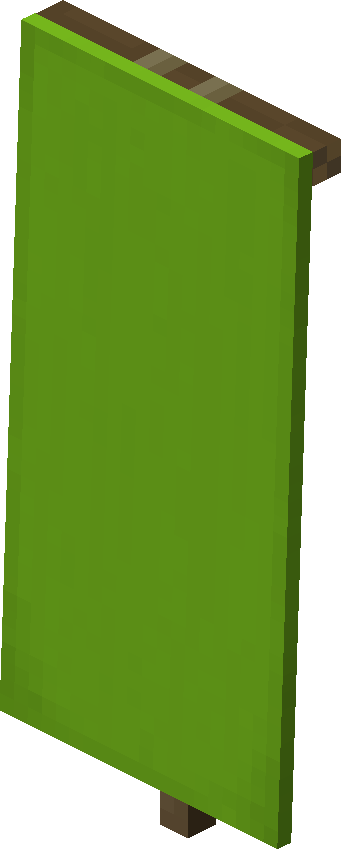 Bannière vert clair Minecraft