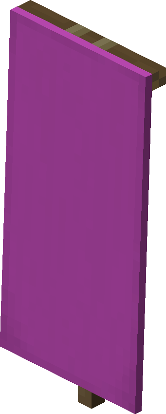 Bannière magenta Minecraft