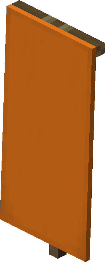 Bannière orange Minecraft