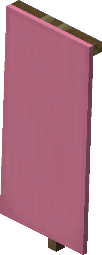 Bannière rose Minecraft