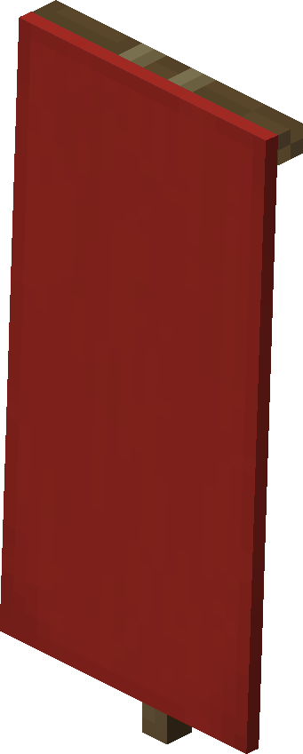 Bannière rouge Minecraft