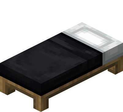Lit noir Minecraft