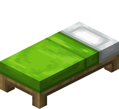 Lit vert clair Minecraft