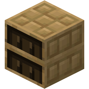 Bibliothèque sculptée Minecraft