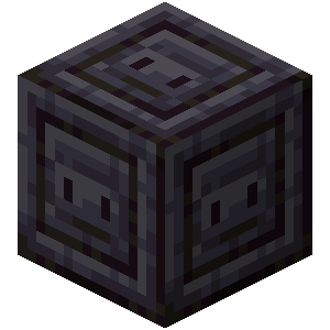 Roche noire polie sculptée Minecraft