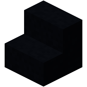 Escalier en béton noir Minecraft