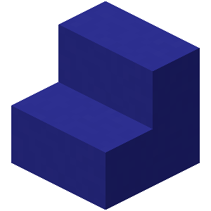 Escalier en béton bleu Minecraft
