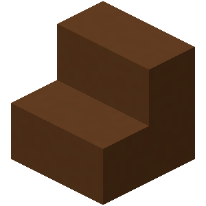Escalier en béton brun Minecraft