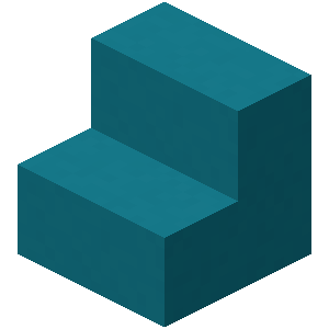 Escalier en béton cyan Minecraft
