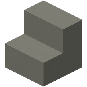 Escalier en béton gris clair Minecraft