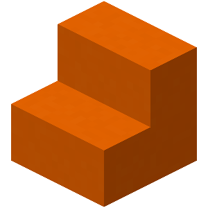 Escalier en béton orange Minecraft
