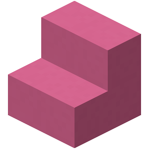 Escalier en béton rose Minecraft