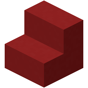 Escalier en béton rouge Minecraft