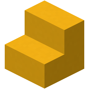 Escalier en béton jaune Minecraft