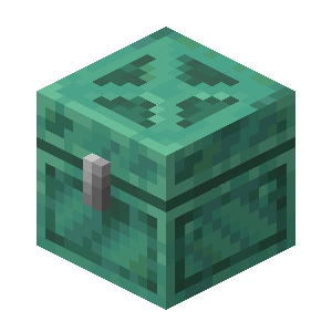 Coffre en cuivre oxydé Minecraft