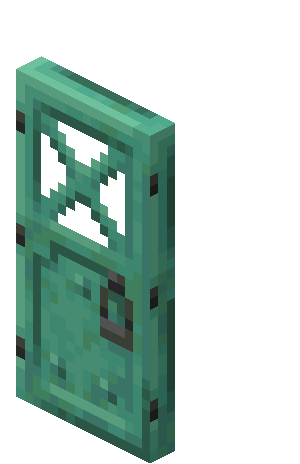 Porte en cuivre oxydée Minecraft
