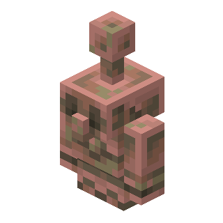 Statue de golem de cuivre exposée Minecraft