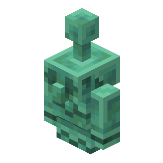 Statue de golem de cuivre oxydée Minecraft