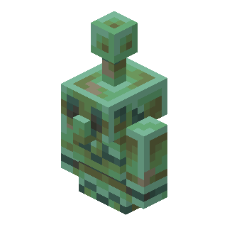 Statue de golem de cuivre érodée Minecraft