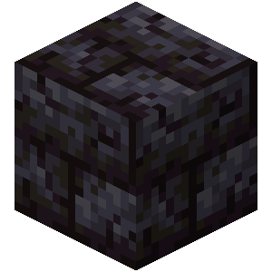 Pierre noire taillée craquelée Minecraft