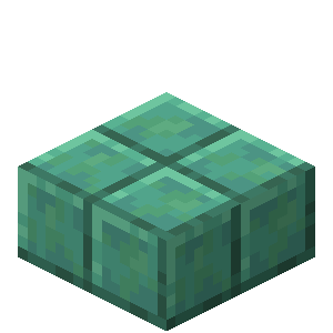 Dalle de cuivre taillé oxydé Minecraft