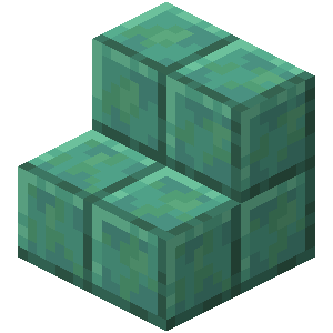 Escalier en cuivre taillé oxydé Minecraft