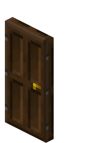Porte en chêne noir Minecraft