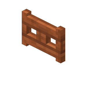 Portillon en acacia Minecraft