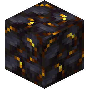 Roche noire dorée Minecraft