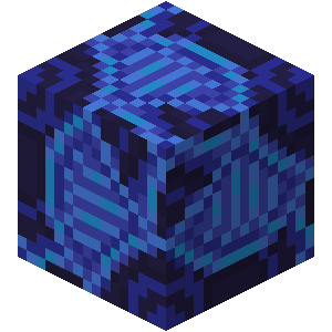 Terre cuite émaillée bleue Minecraft