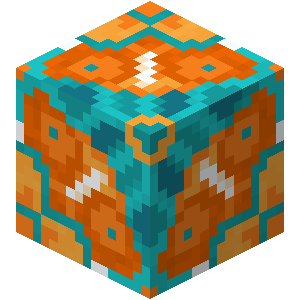 Terre cuite émaillée orange Minecraft