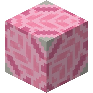 Terre cuite émaillée rose Minecraft