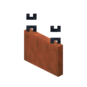 Pancarte suspendue en acacia Minecraft