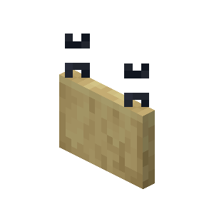 Pancarte suspendue en bouleau Minecraft