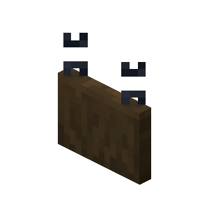 Pancarte suspendue en chêne noir Minecraft