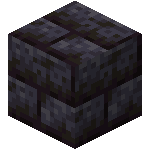 Roche noire polie taillée Minecraft
