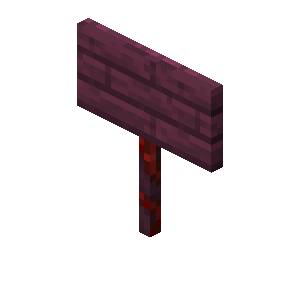 Pancarte carmin Minecraft