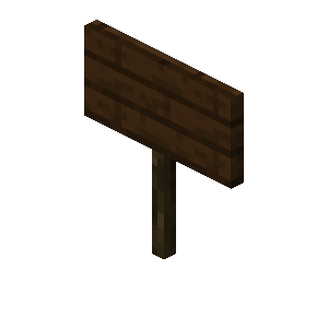 Pancarte en chêne noir Minecraft